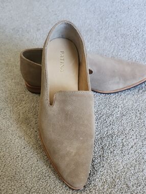 PATINA Women's Taupe Suede Slip-On Loafers